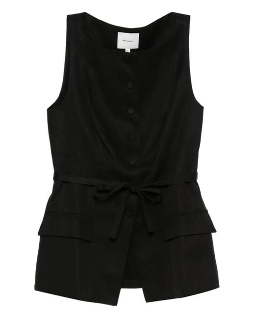 Reformation Camellia Top in het Black