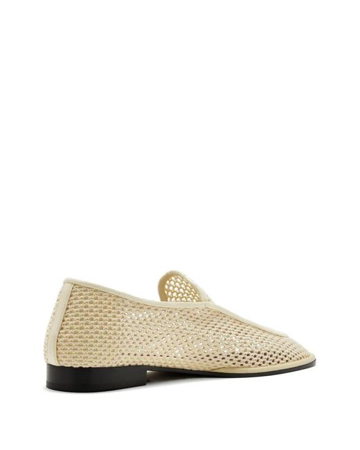 Neous White Mesh Loafers
