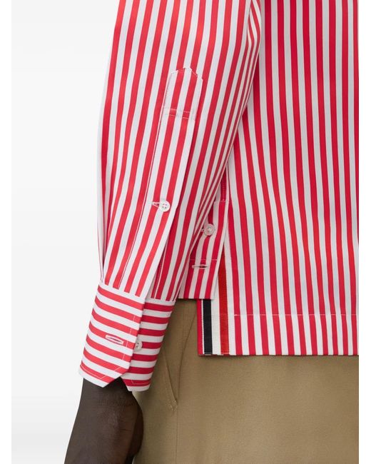 Thom Browne Pink Lobster Striped Shirt for men