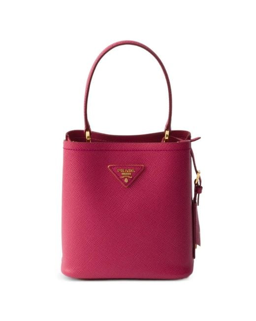 Prada Pink Panier Mini Saffiano Leather Bag
