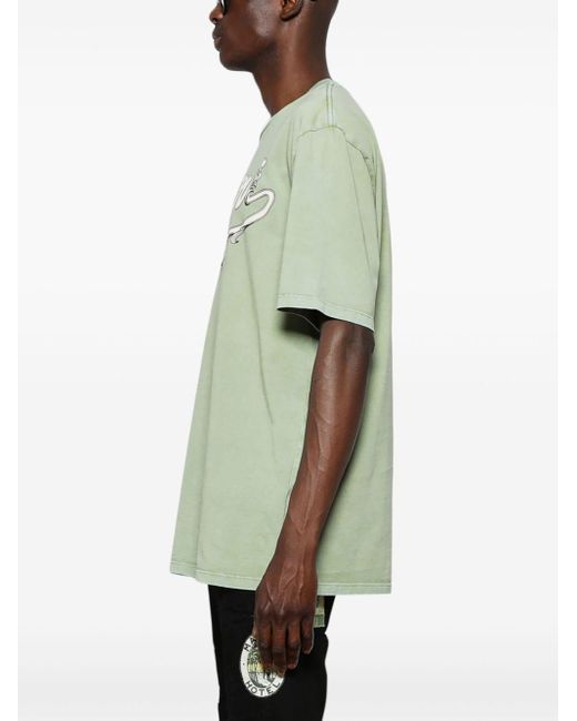 Amiri Green Filigree Cotton T-shirt for men