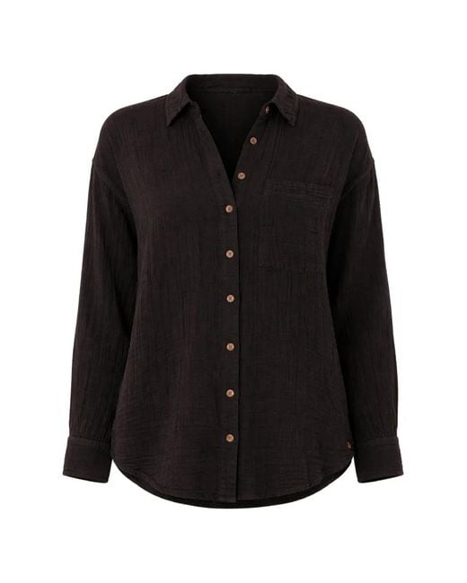 Xirena Black Button Shirt