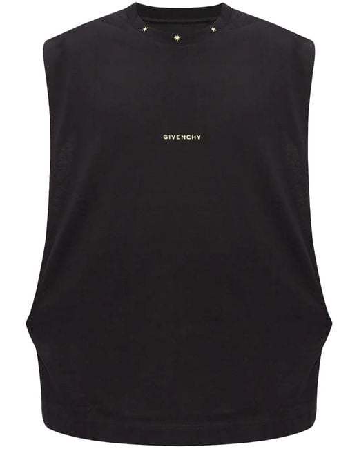 Givenchy Black Embroidery-Detail Vest for men