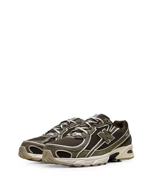 New Balance Green 740 Mesh-Panel Sneakers