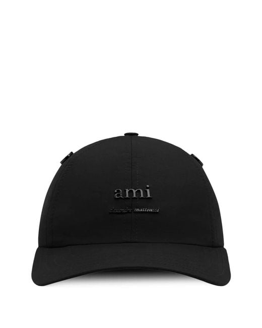 Cappello Con Placca Ami di AMI in Black