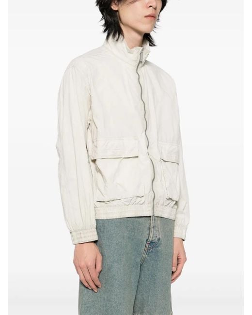 Izzue White Zipped Jacket for men