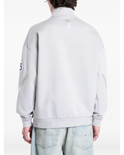 Adidas White X Mercedes Amg Petronas Formula One Team Half-Zip Sweatshirt for men