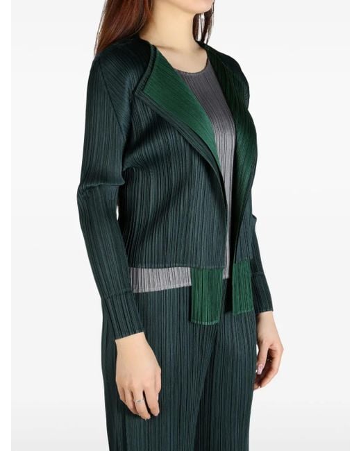 Pleats Please Issey Miyake Black Long Sleeve Cardigan