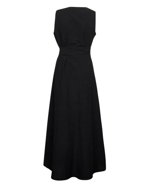 Blanca Vita Black Poplin Midi Dress