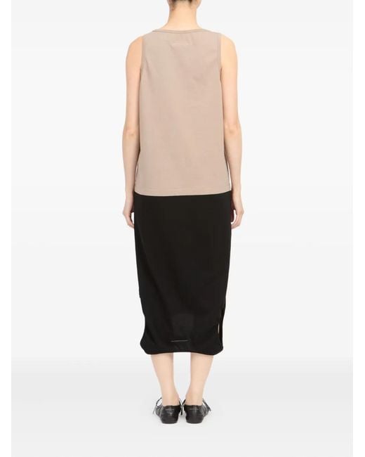 MM6 by Maison Margiela Natural Cut-Out Midi Dress