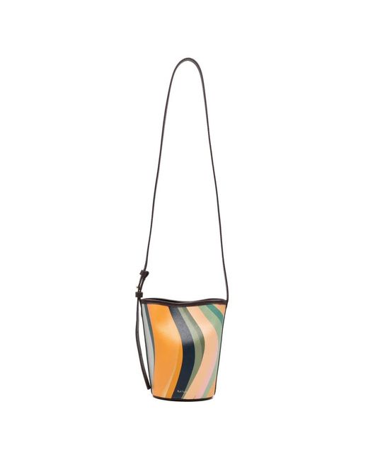 Paul Smith White Leather Mini Bucket Bag