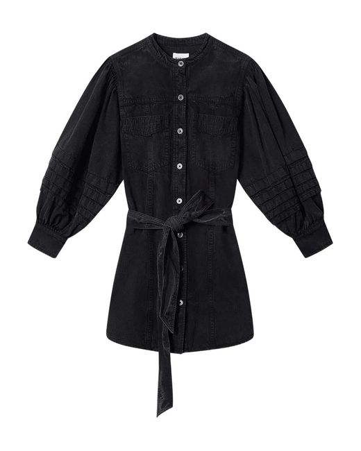 Isabel Marant Blue Moe Ruffle-Details Mini Dress