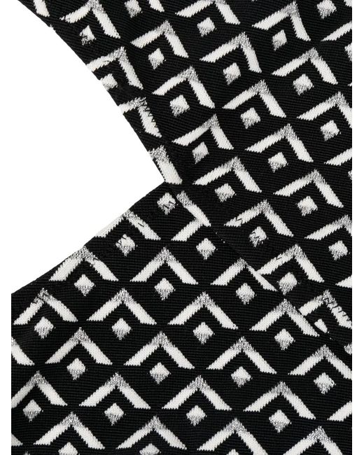 Solid & Striped Black The Cameron Geometric-Pattern Swimsuit