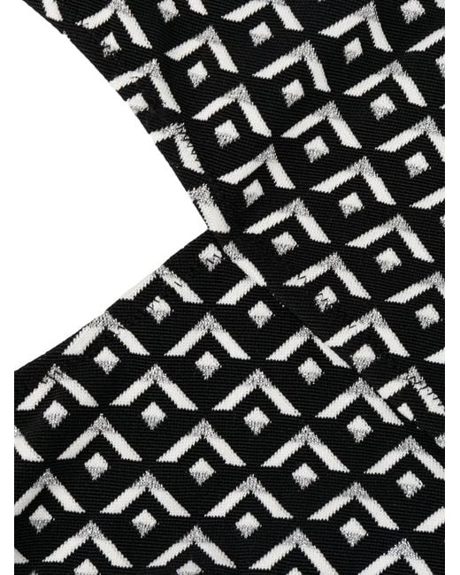 Solid & Striped Black The Cameron Geometric-Pattern Swimsuit