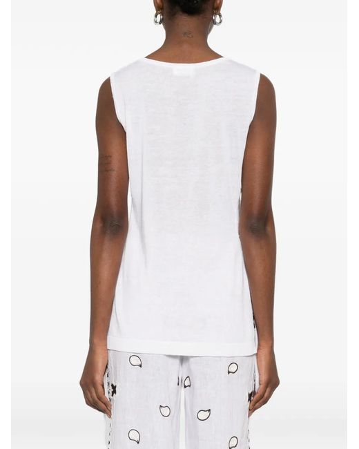 P.A.R.O.S.H. White Side Tie Knitwear