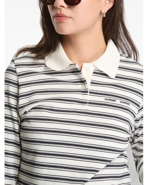 Polo A Rayas Samsøe & Samsøe de color Gray