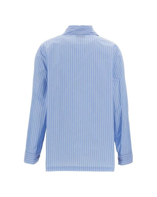 Irie Blue Striped Chest-Pocket Jacket