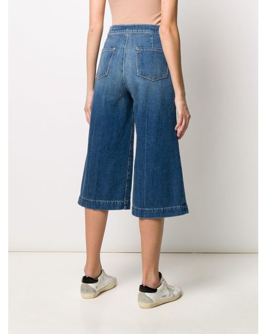 FRAME Denim High-rise Culotte Jeans in Blue | Lyst
