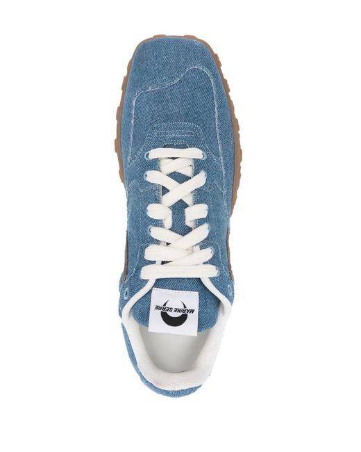 MARINE SERRE Blue Moon Laser Denim Sneakers for men