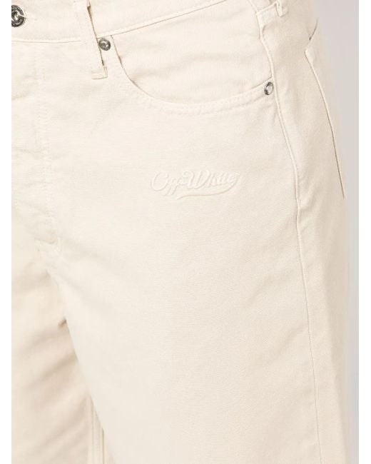 Off-White c/o Virgil Abloh Natural Utility Canvas Drawstring Shorts for men