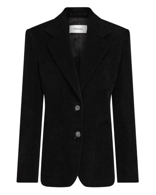 Ferragamo Ribfluwen Blazer in het Black