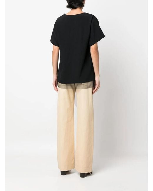 Viktor & Rolf Black Floating Time Mesh-Panel T-Shirt
