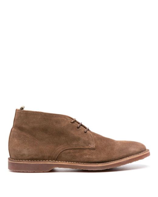 Officine Creative Brown Kent 004 Suede Ankle Boots for men
