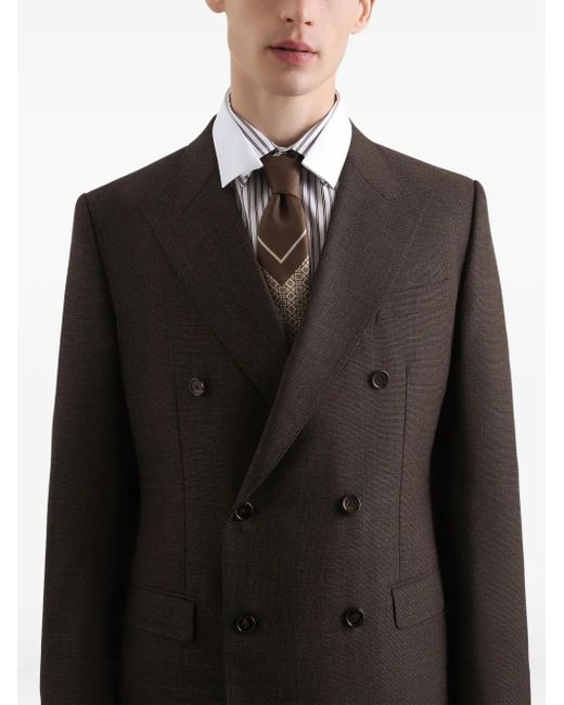 Dolce & Gabbana Black Taormina Double-Breasted Blazer for men