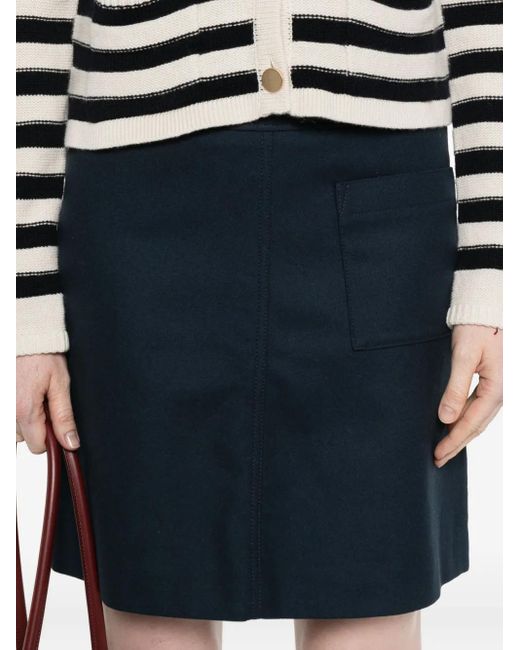 Marc O' Polo Blue Pocket-Detail Mini Skirt