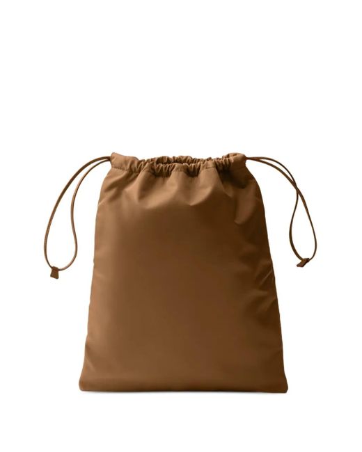 Prada Brown Drawstring Clutch Bag