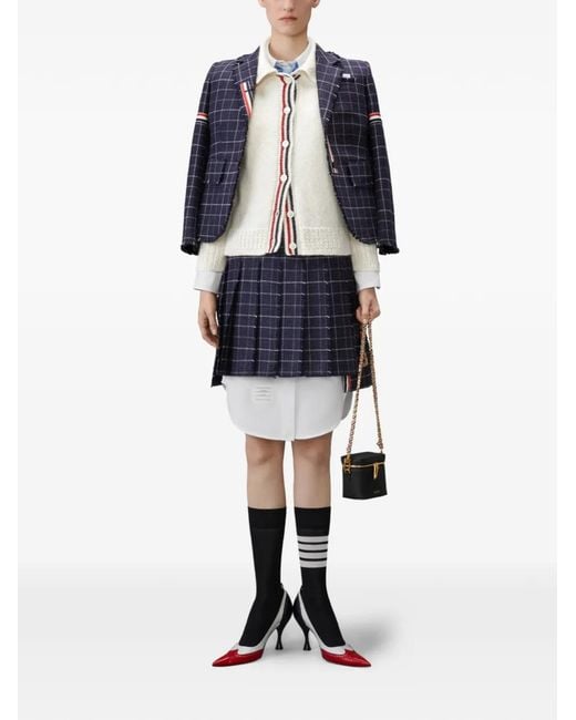 Thom Browne White Button-Up Cardigan