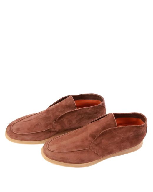 メンズ Andrea Ventura Firenze スエード ローファー Brown