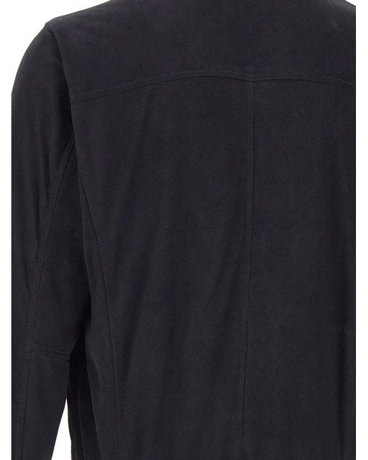 Barba Napoli Blue High-Collar Patch-Pockets Jacket for men