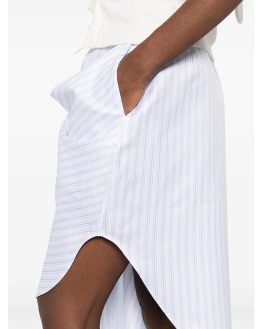 J.W. Anderson White Striped Skirt