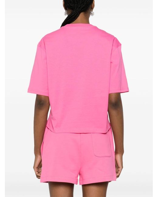 Moschino T-shirt Met Logoprint in het Pink