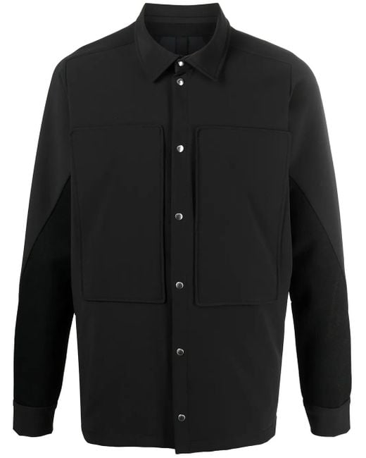 Byborre Black Weatherproof Panelled Overshirt