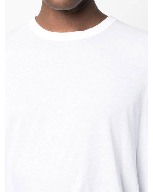 James Perse White Short-Sleeve Cotton T-Shirt for men