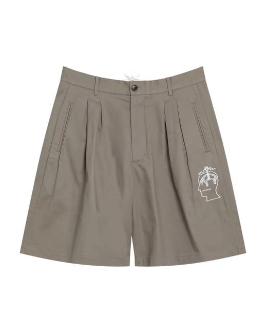 Brain Dead Men's Gray Brooks Brothers Pleated Chino Shorts