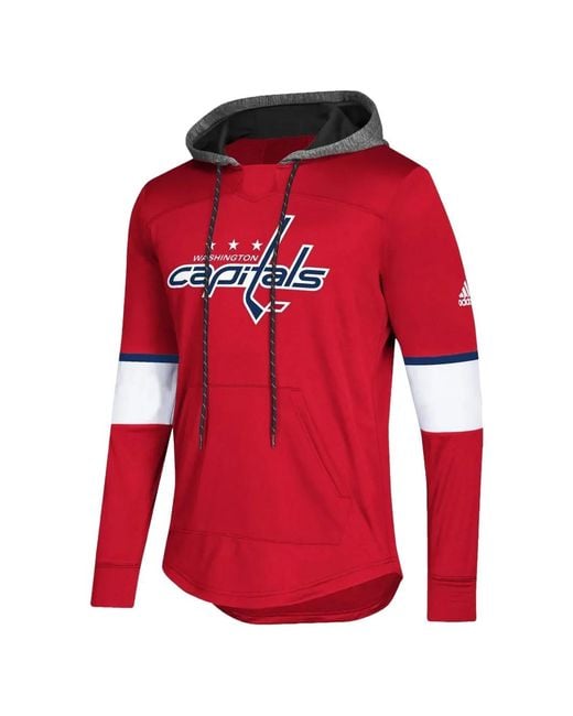 Adidas Red Hockey Jersey Hoodie for men