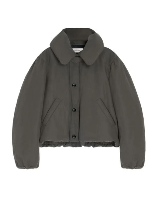 Lemaire Gray Steppjacke Mit Bubble-Kragen