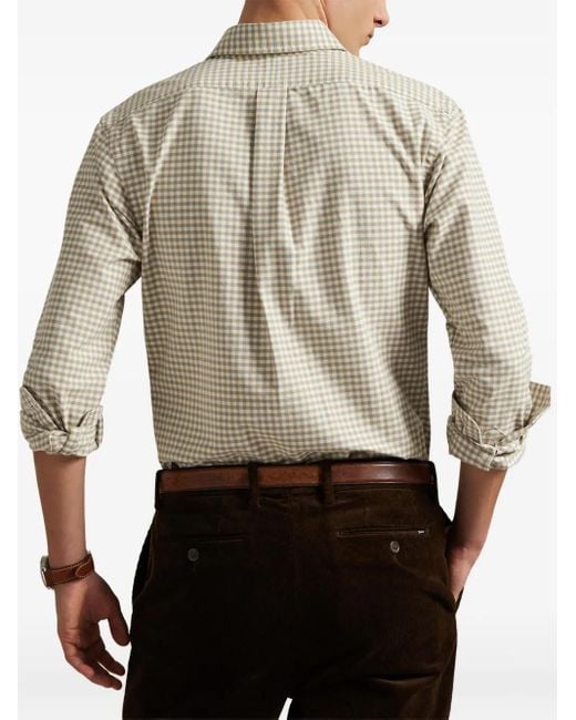 Polo Ralph Lauren White Checked Button-Down Shirt for men