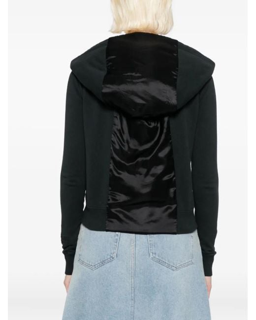 MM6 by Maison Margiela Black Hooded Zip-Up Jacket