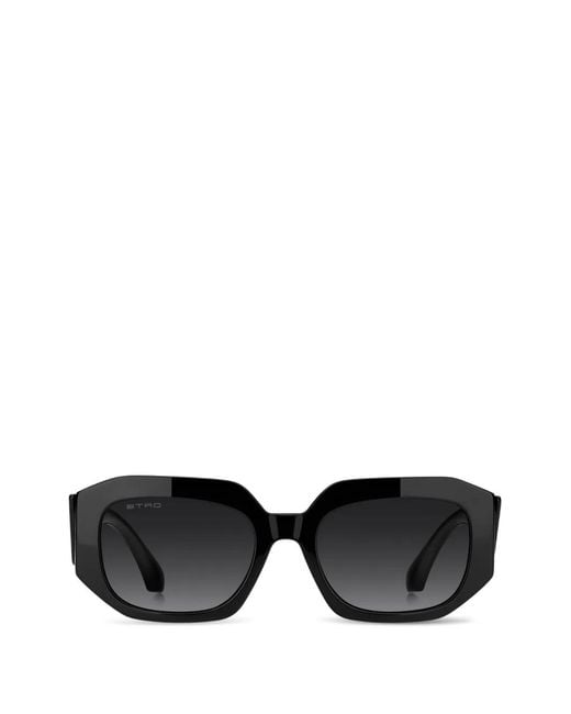 Etro Black Rectangle-Frame Sunglasses