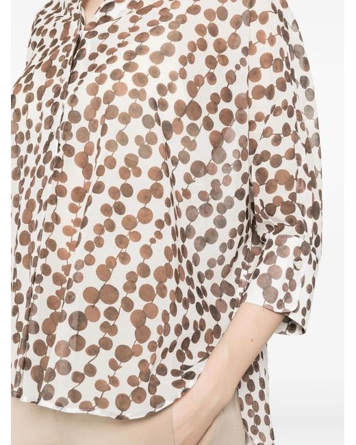 Trame Auree White Bluse Mit Polka Dots
