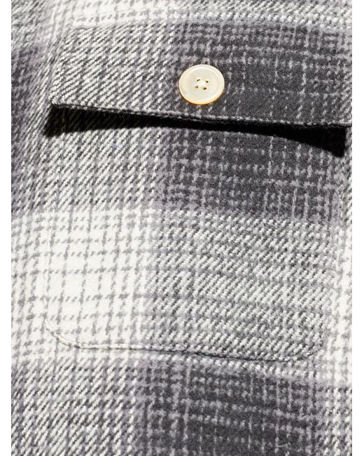 AllSaints Gray Matheson Check-Patterned Jacket for men