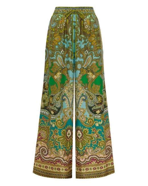 Pantalones Clemenza con estampado de cachemira ALÉMAIS de color Green