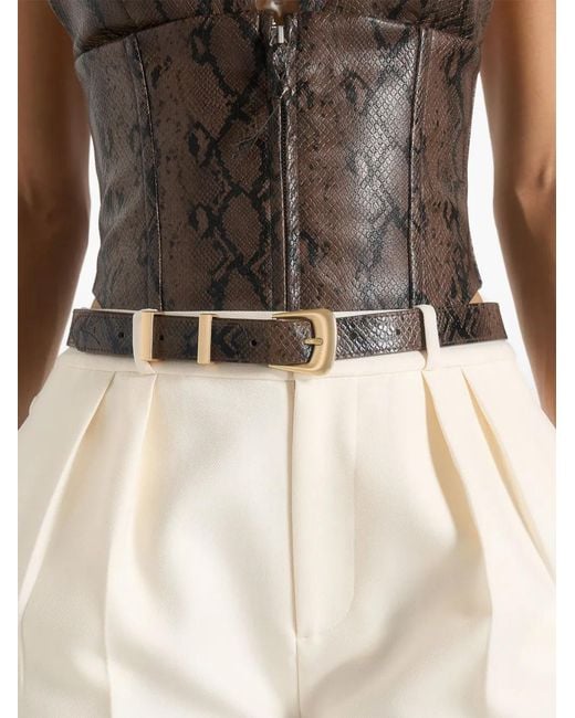 Manière De Voir White Lilian Python Belt