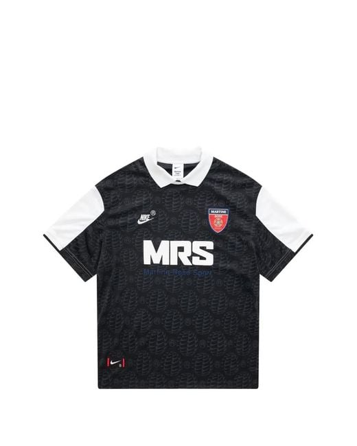 Nike Black Monogram-Pattern Colour-Block T-Shirt