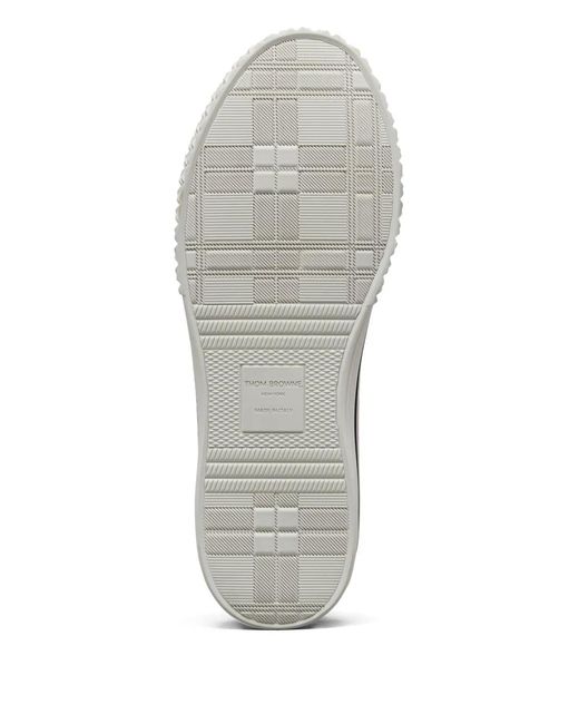 Thom Browne White Canvas Hector Toile Low-Top Sneakers for men