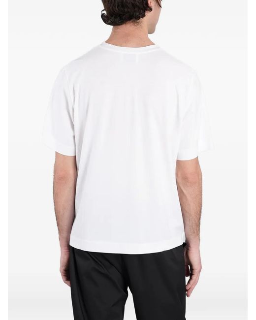 Alpha Studio White Short-Sleeve T-Shirt for men